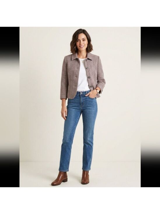 Sigrid Olsen Jackets & Blazers - Sigrid Olsen short Multi-color tweed jacket size 2 Versatile